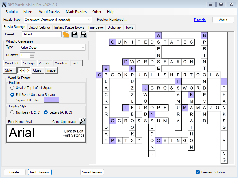 How to create Crossword Variations with Puzzle Maker Pro BookPublisherTools FAQ